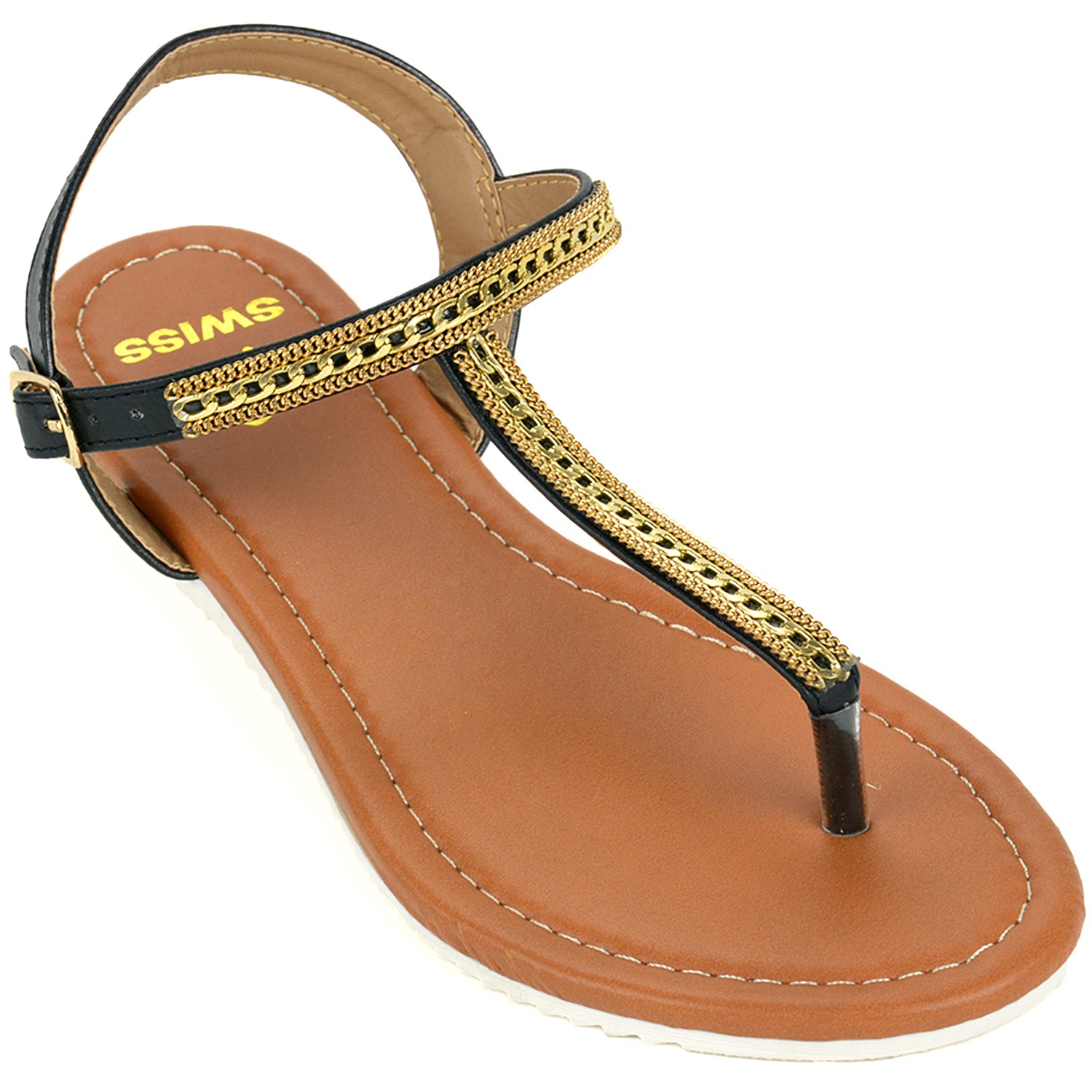 Alpine Swiss Womens Dressy Sandals Slingback Thongs Gold TStrap Flat Flip Flops eBay